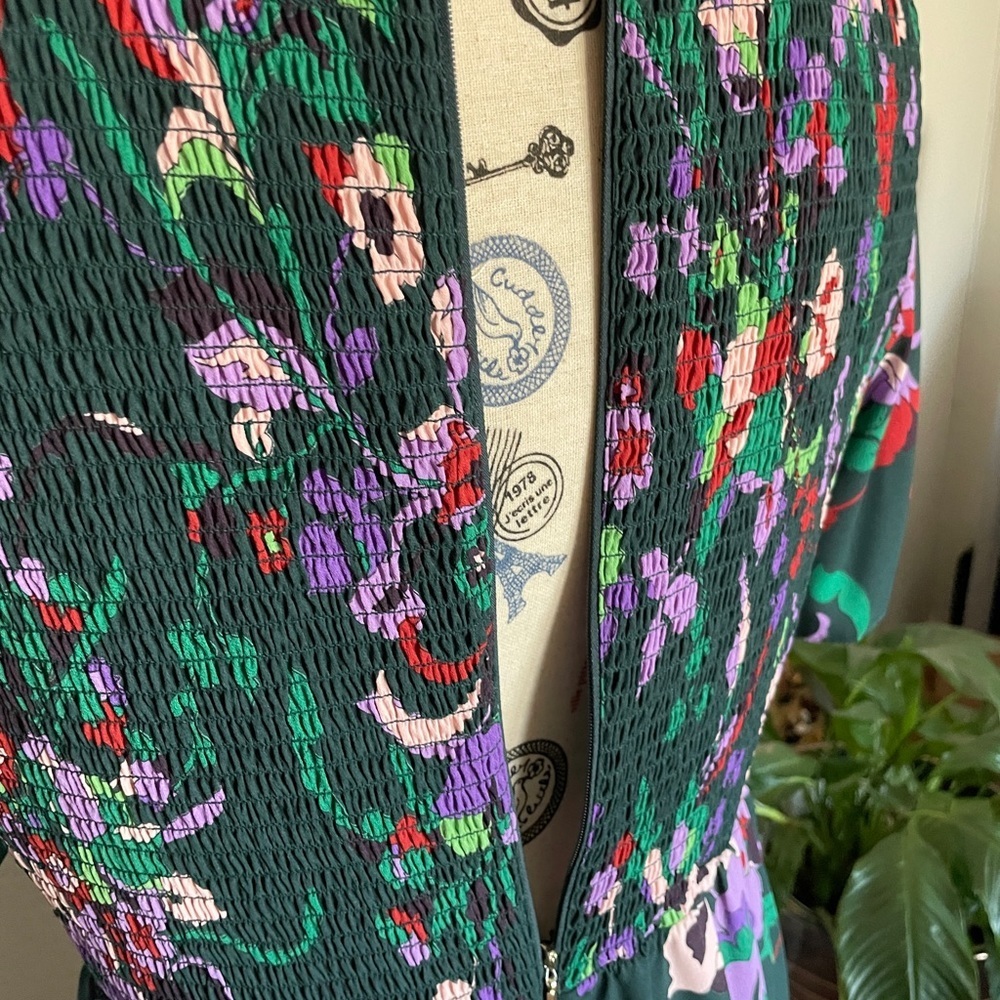 NWT - Kate Spade Pinegrove Fleur Nouveau Smocked Dress Size 8 - Picture 6 of 14